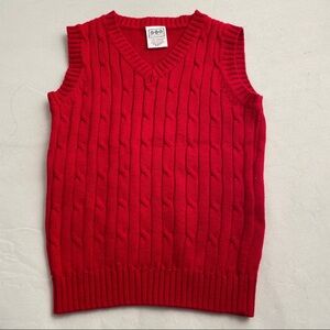Mulberribush red cable knit sweater vest 7